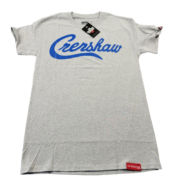 The Marathon Clothing Shirt Mens Small Gray Blue Crenshaw Graphic Tee TMC Logo - Picture 1 of 10